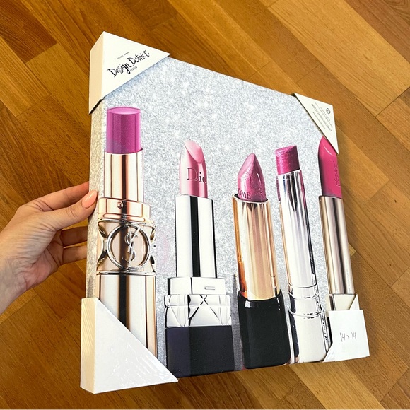 DESIGN DISTRICT STUDIO Luxury Wall Art Print DIOR YSL Lipsticks Canvas 14x14 NEW - Picture 6 of 7